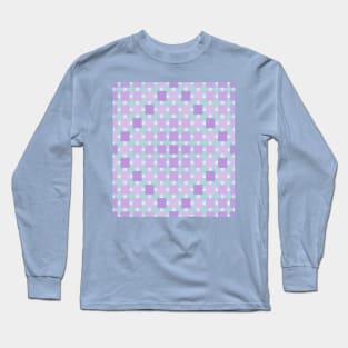 Mosaics in green and purple lines Long Sleeve T-Shirt